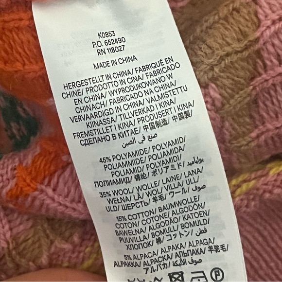 Boden Pink Multicolor Edie Fair Isle Sweater in Pink Birds Large - Picture 8 of 9